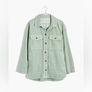 Madewell Corduroy Yorkway Shirt-Jacket in Sage Mist
